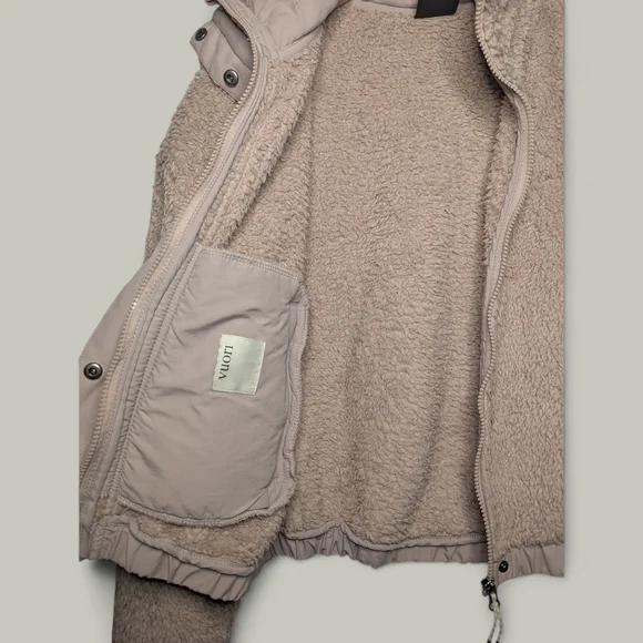 Vuori Umber Pink Sherpa Jacket Small Zip Up Coat - Picture 8 of 13